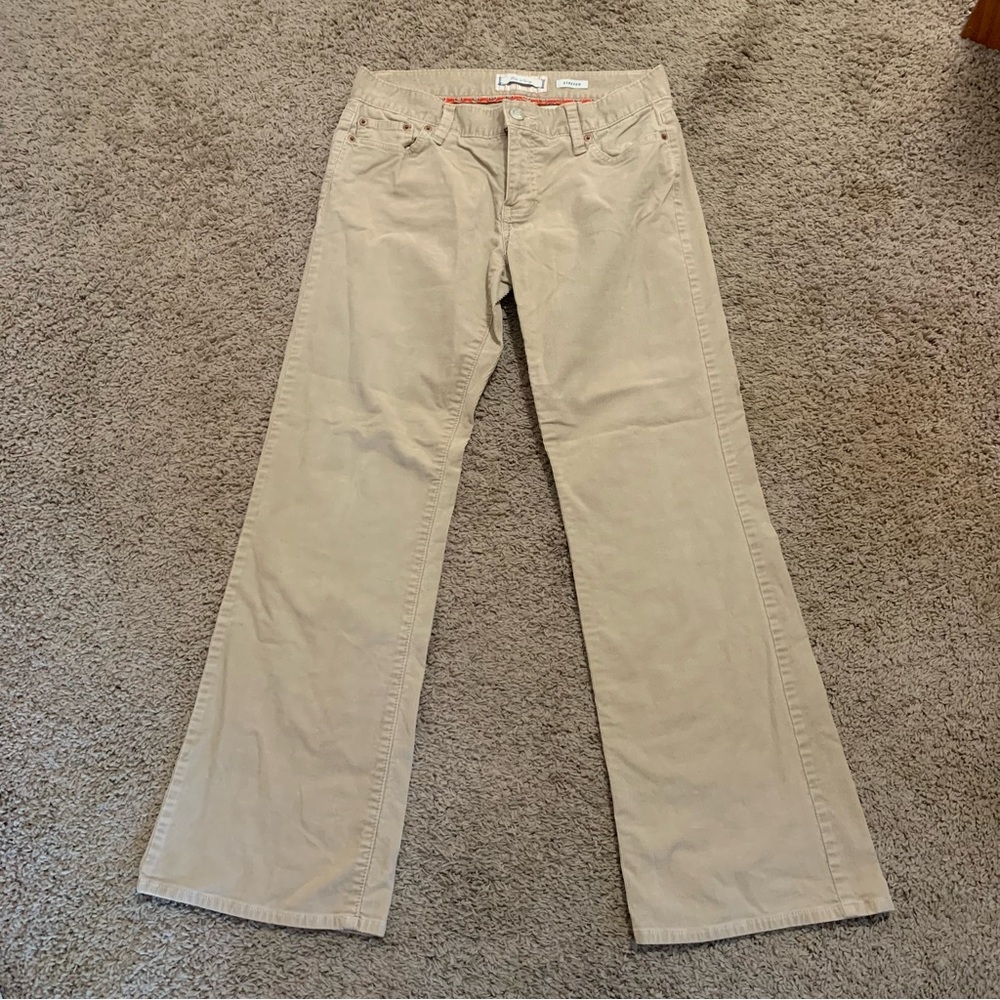 Old Navy Beige Corduroy Y2K Boot Cut Pants 4 Short